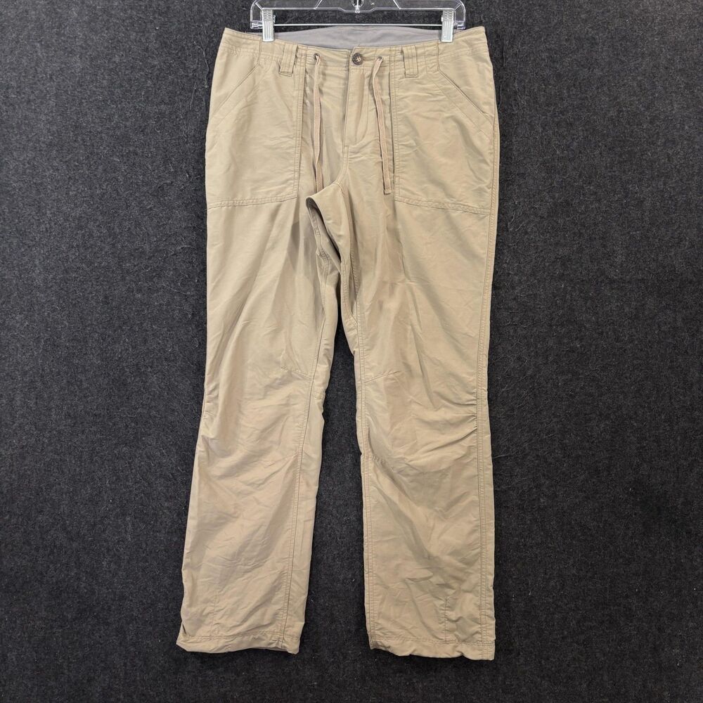 Duluth Trading Co Pants Women's 10 Khaki Nylon Straight Leg Hiking Travel